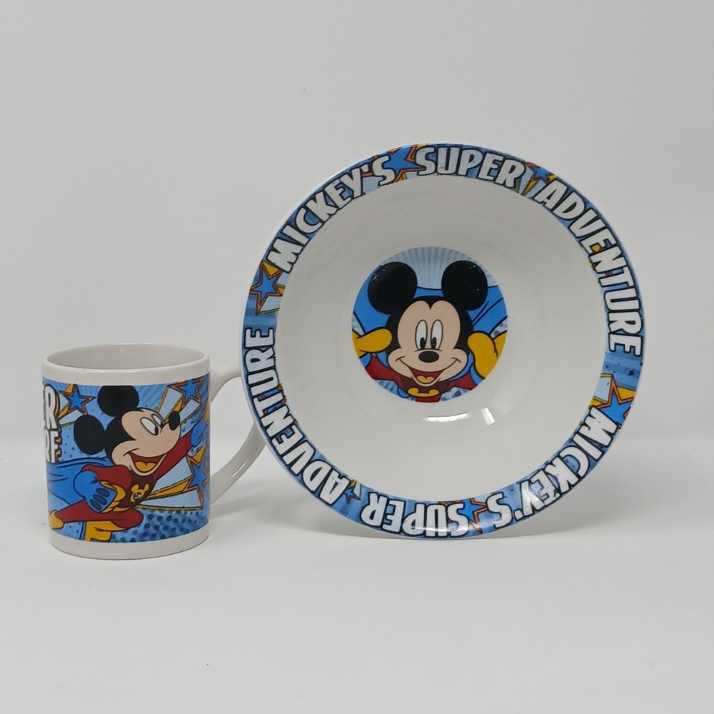 Disney Mickey Mouse Super Adventure Dinnerware Set Fun Collectible Nostalgia